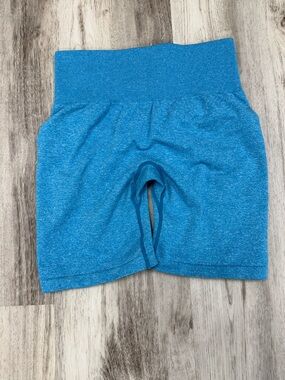 NYGYN woman’s blue high-waisted biker shorts